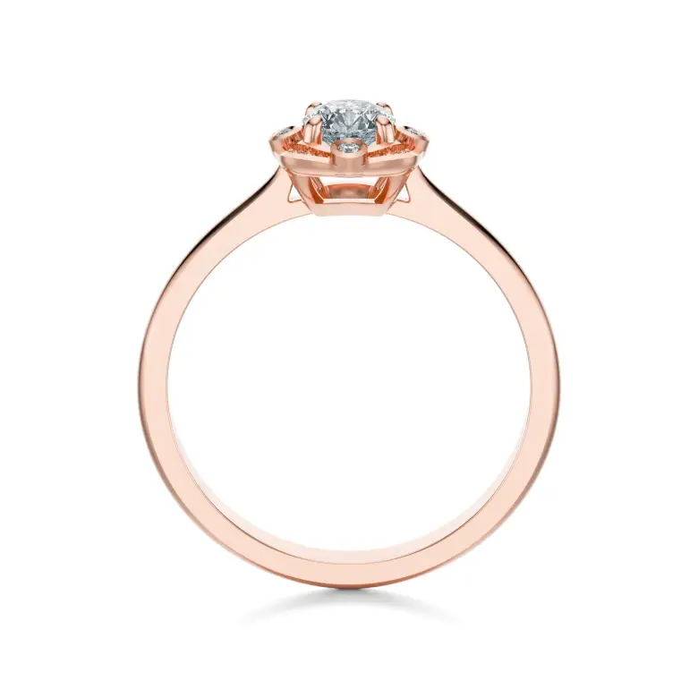 Pierścionek z różowego złota z diamentami AJPZ_137